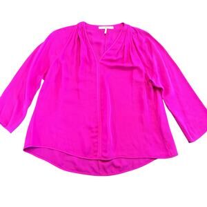 Halston Heritage Women’s magenta silk blouse Size 0